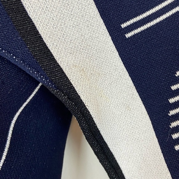 PE NATION RESERVE OVERSIZED JACQUARD-KNIT SWEATSHIRT IN NAVY Spell out Top - Picture 7 of 9